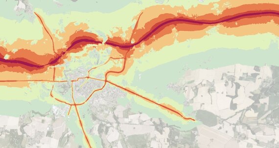 Auszug Lärmkarte Nacht